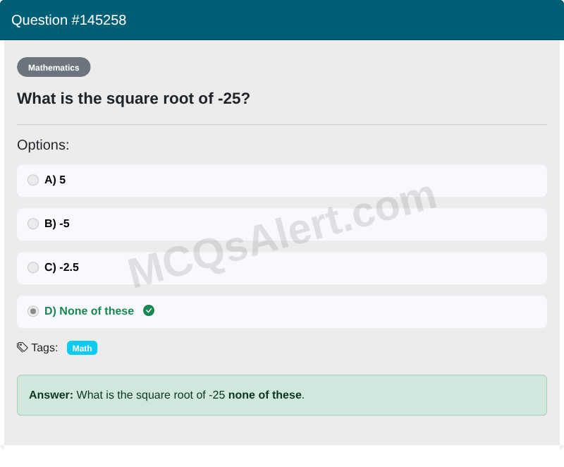 Question Screenshot