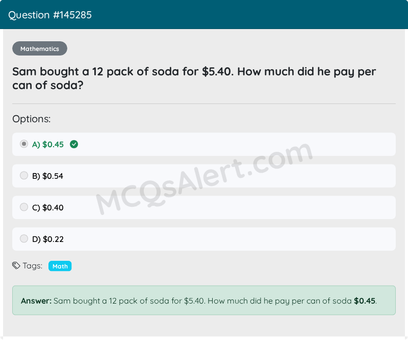 Question Screenshot