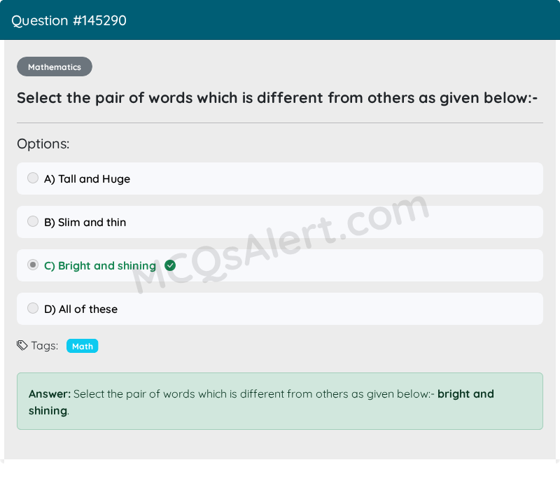 Question Screenshot