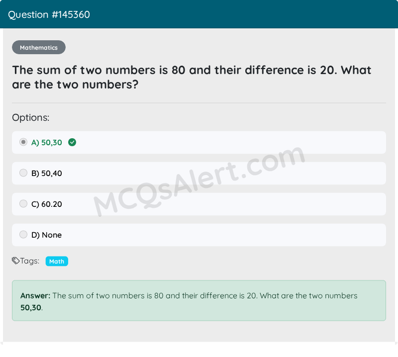 Question Screenshot