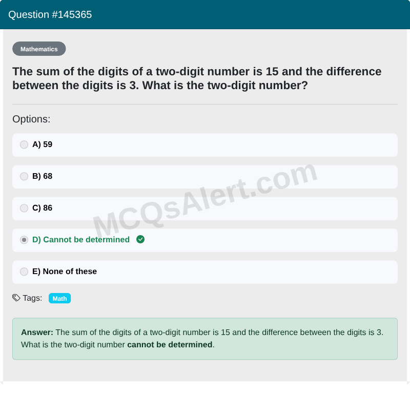 Question Screenshot