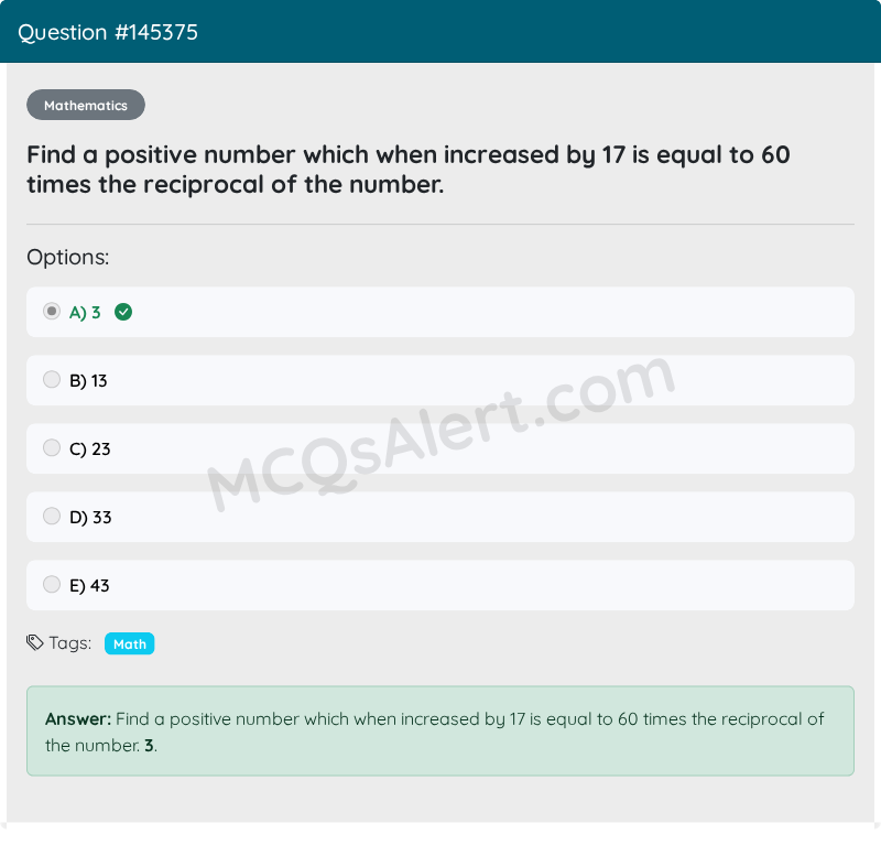 Question Screenshot