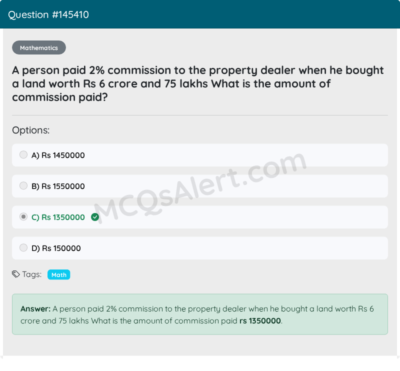 Question Screenshot