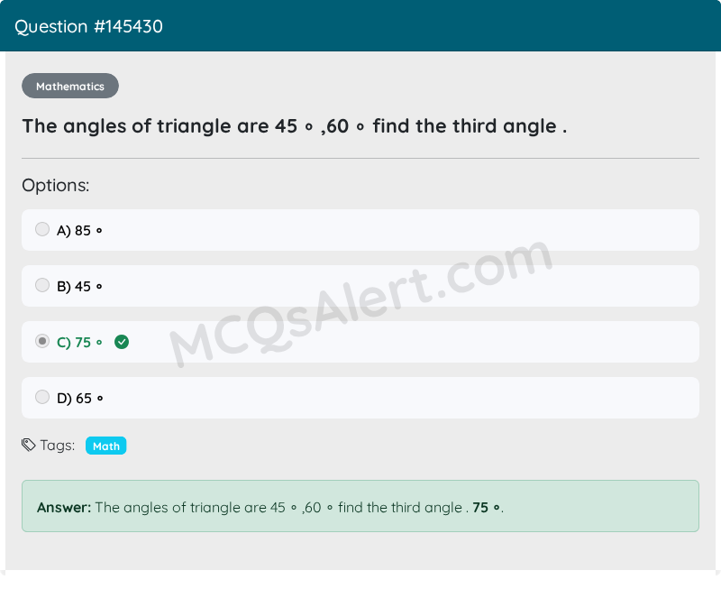 Question Screenshot
