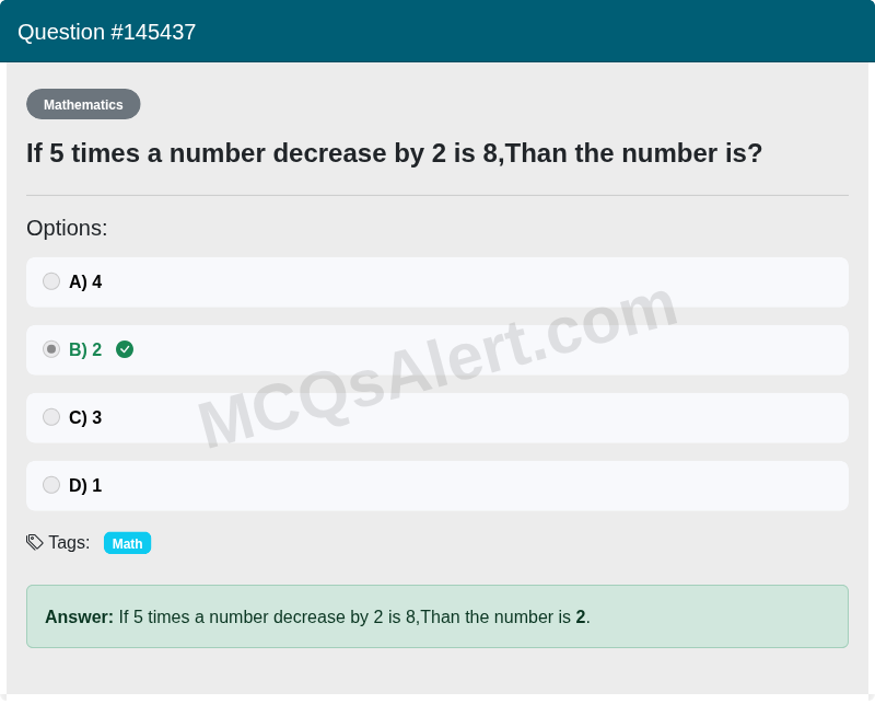 Question Screenshot