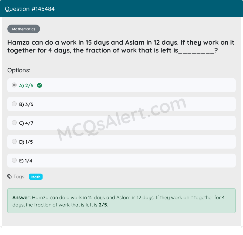 Question Screenshot