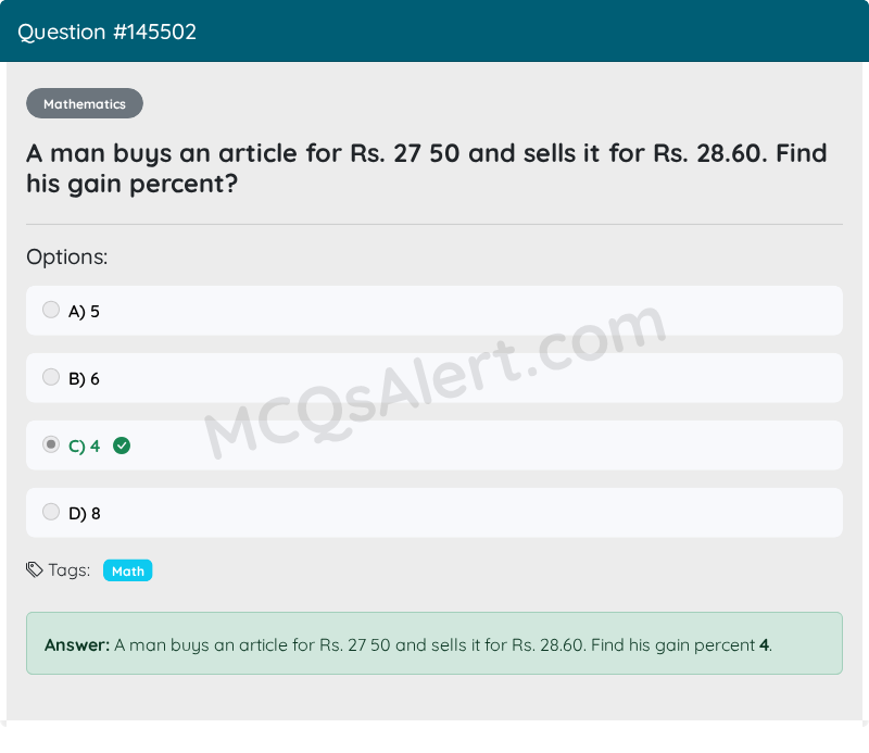 Question Screenshot