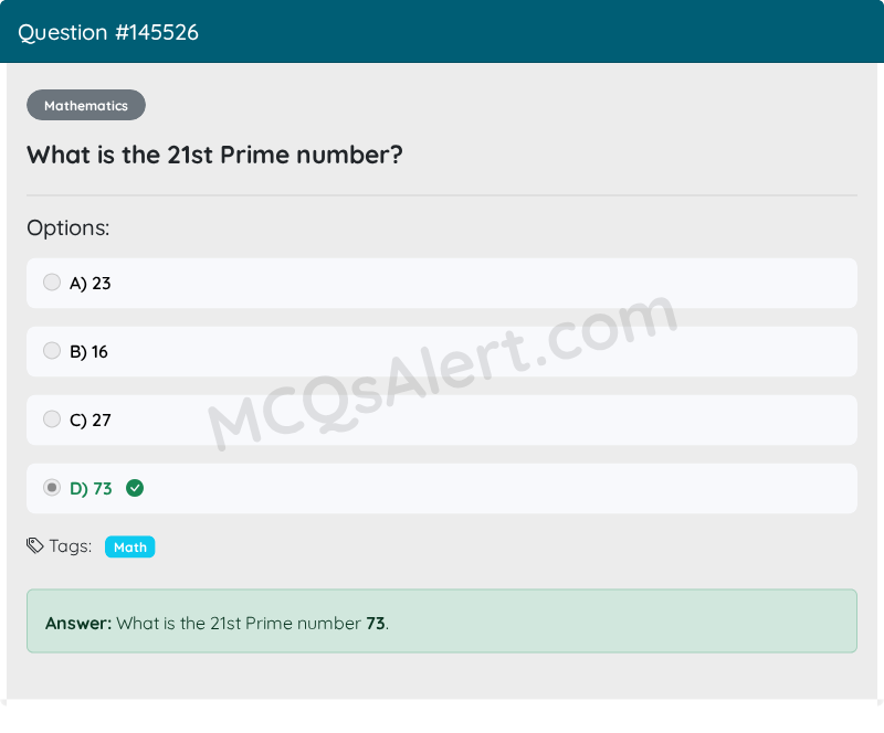 Question Screenshot