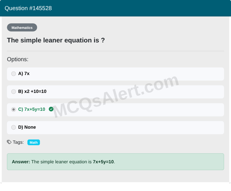 Question Screenshot