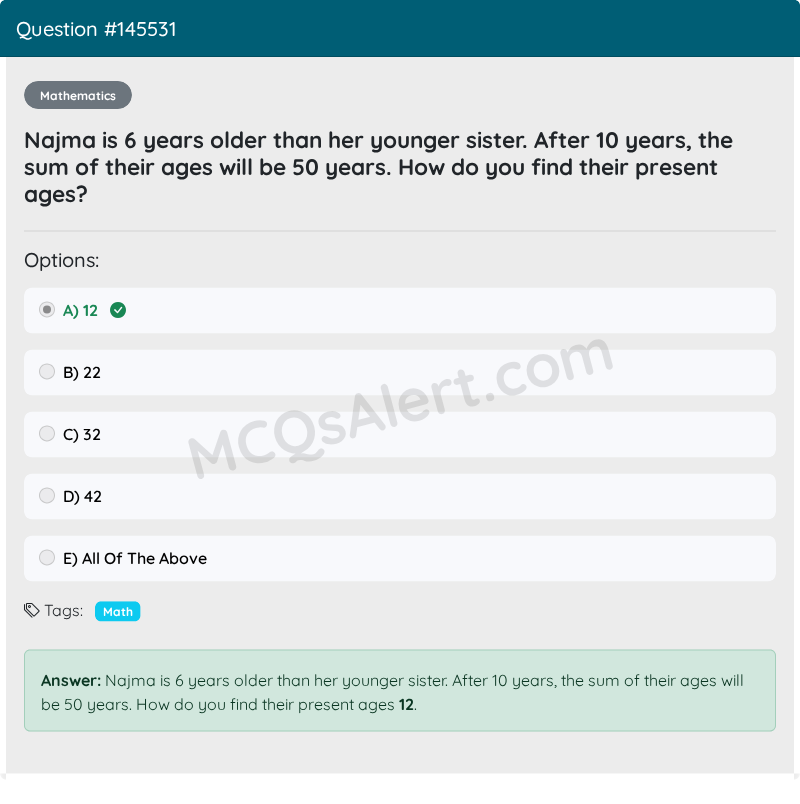 Question Screenshot
