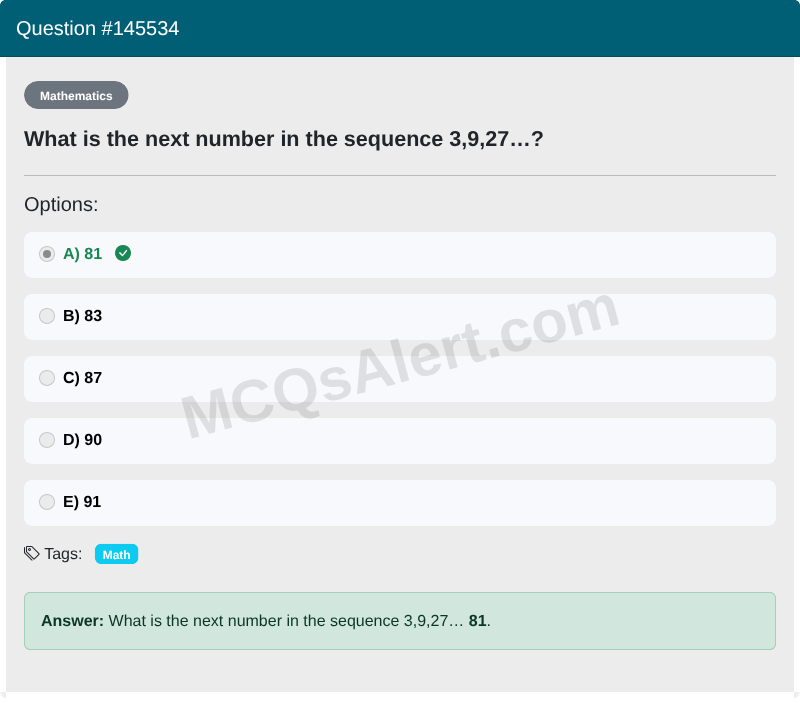Question Screenshot