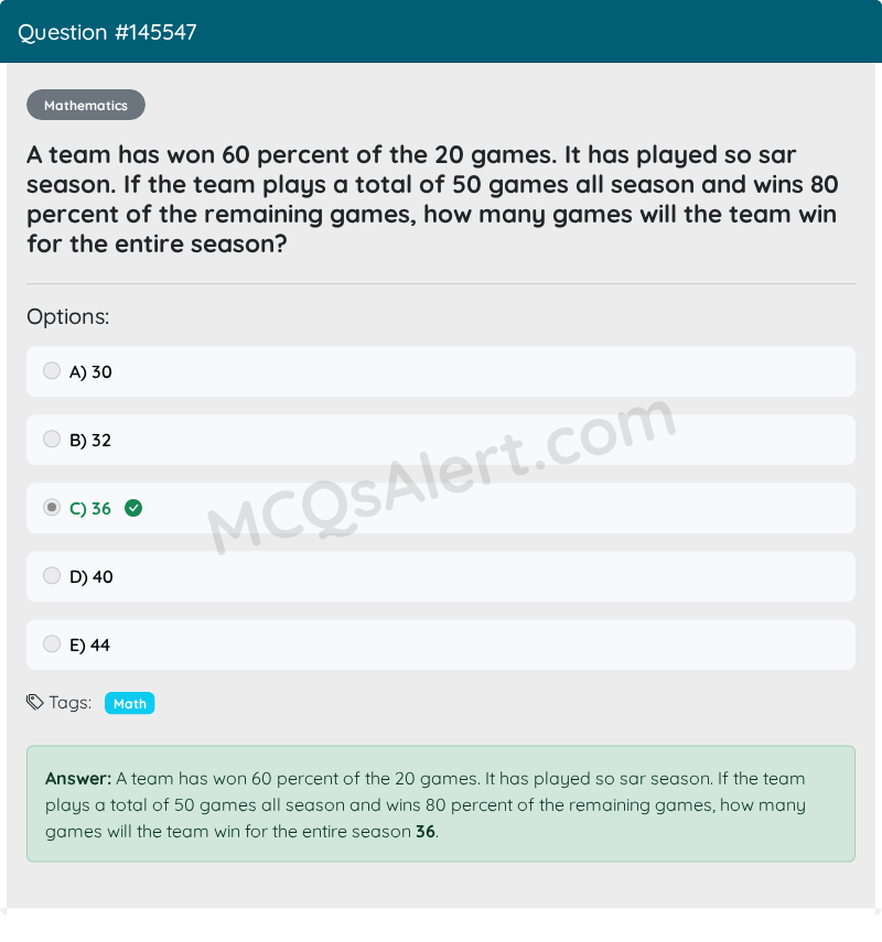 Question Screenshot
