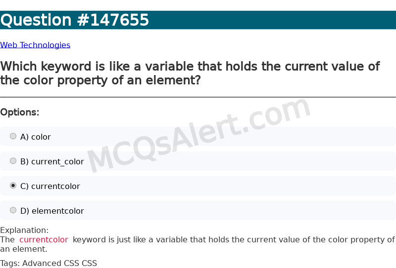 Question Screenshot