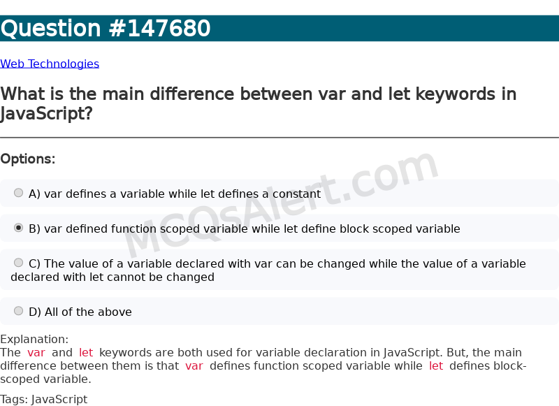 Question Screenshot