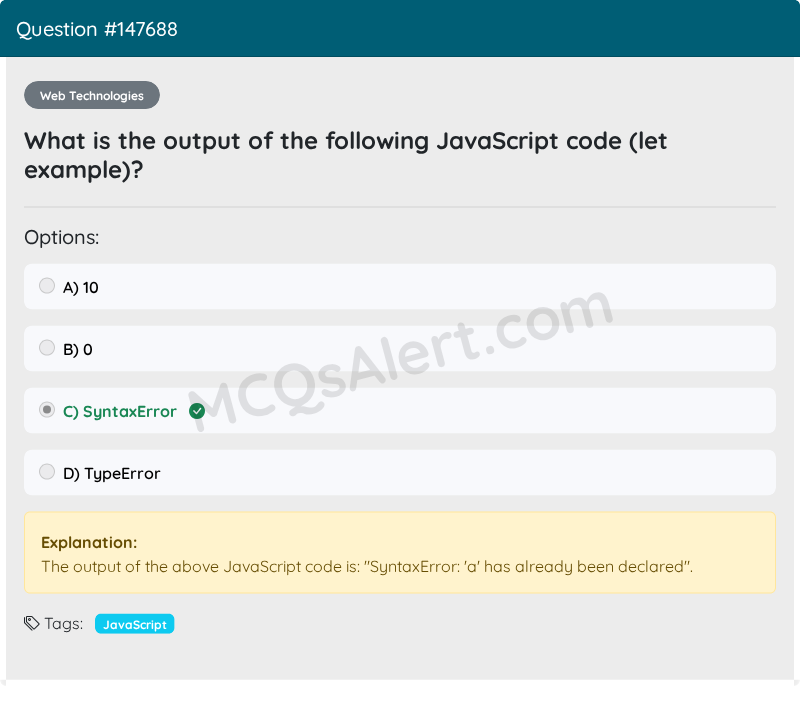 Question Screenshot