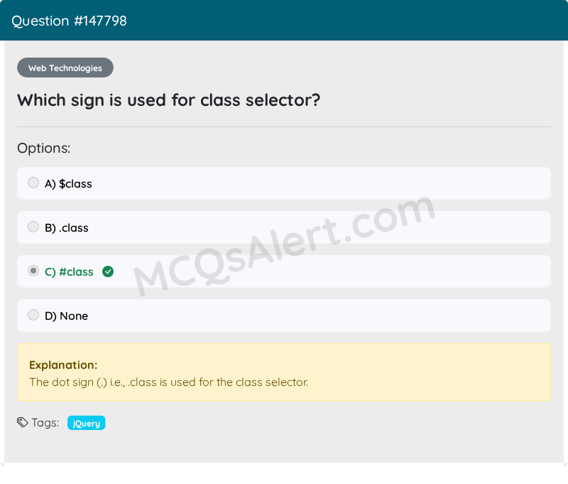 Question Screenshot