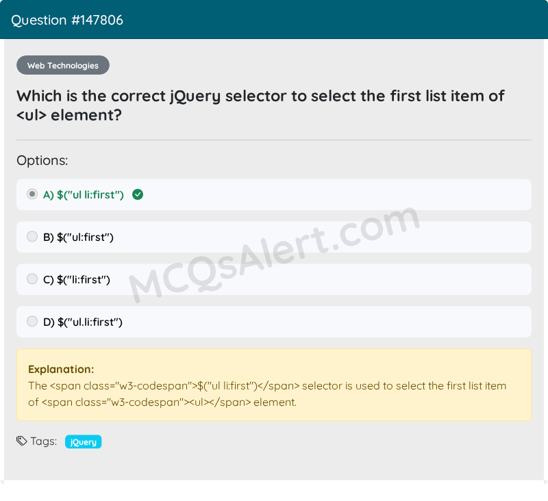 Question Screenshot