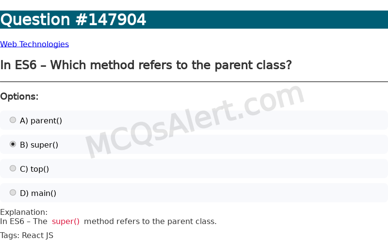 Question Screenshot