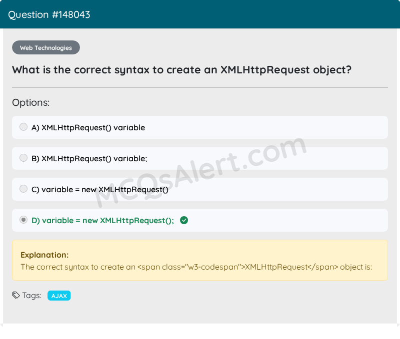Question Screenshot