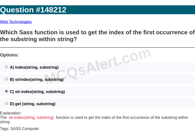 Question Screenshot