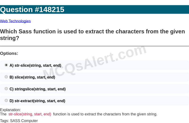 Question Screenshot