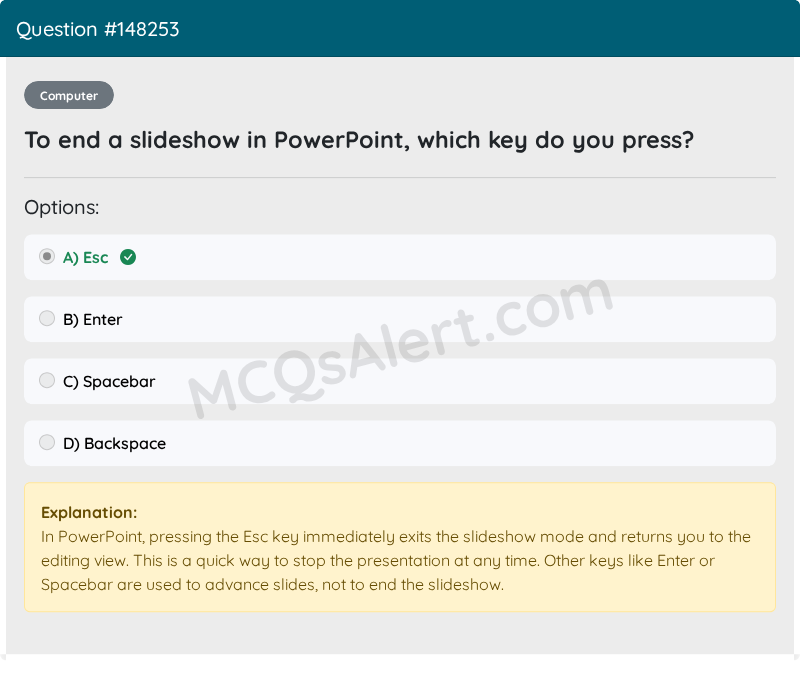 Question Screenshot