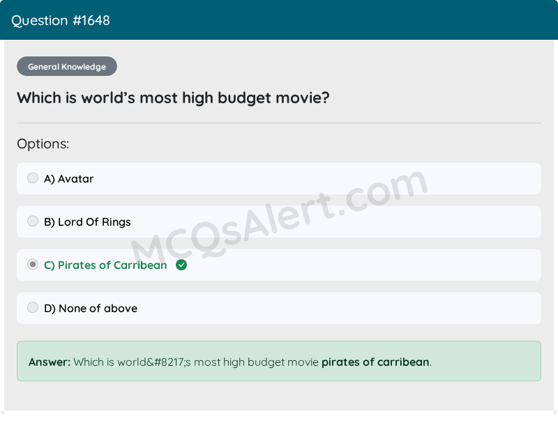Question Screenshot