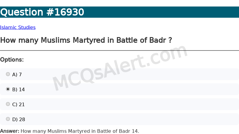 Question Screenshot