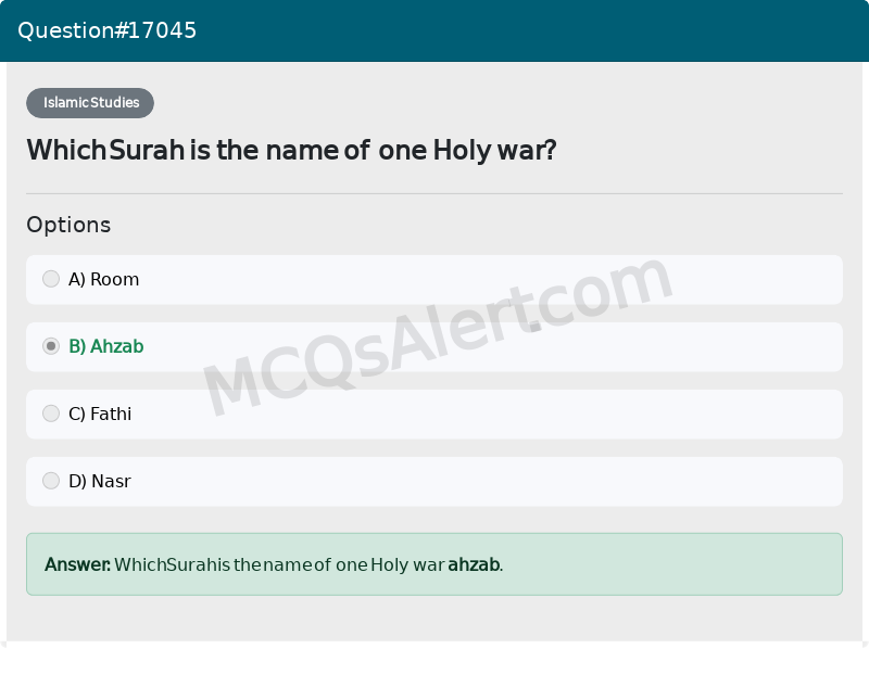 Question Screenshot