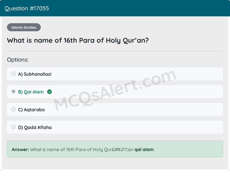 Question Screenshot