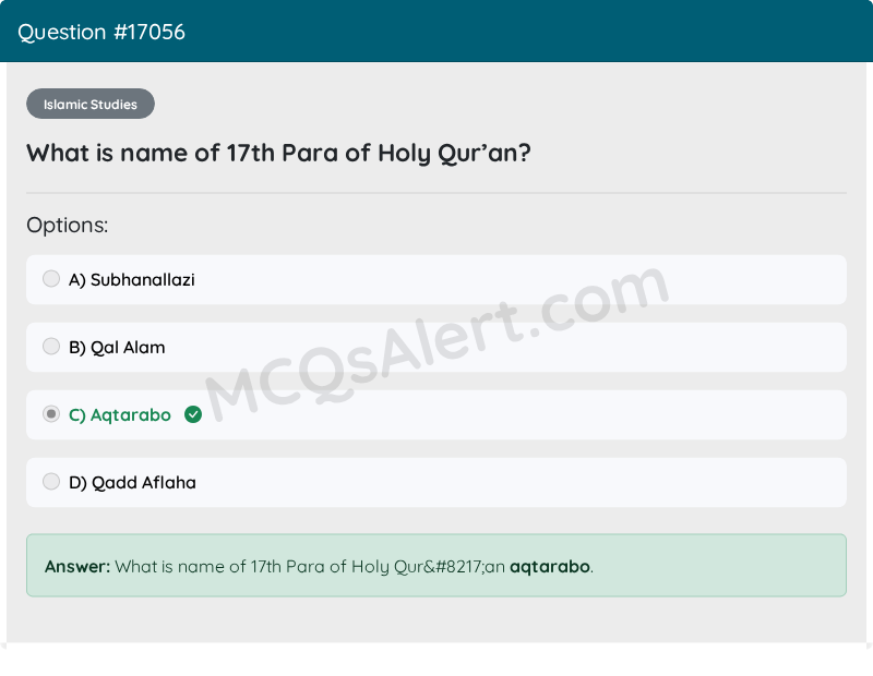 Question Screenshot