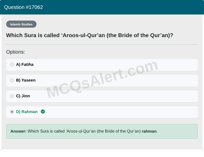 Question Screenshot