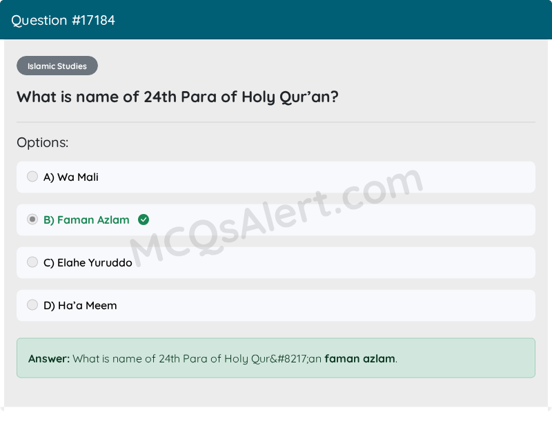 Question Screenshot