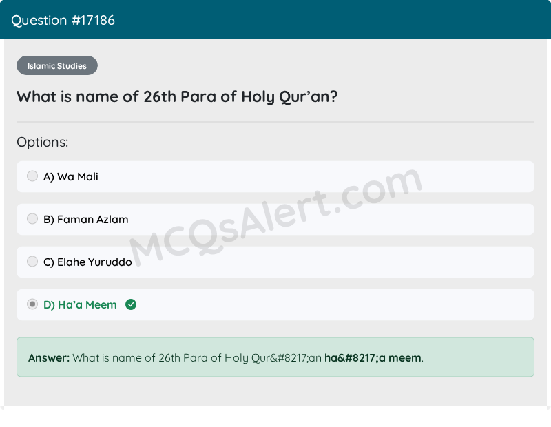 Question Screenshot