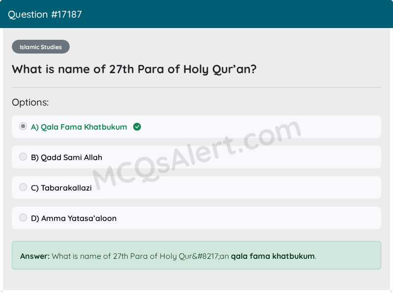 Question Screenshot