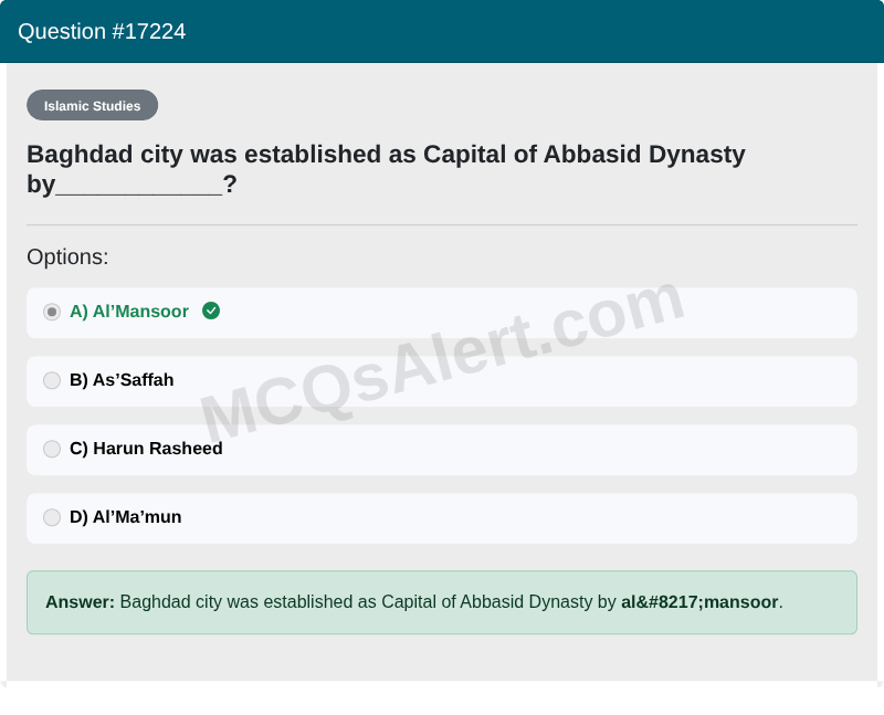 Question Screenshot