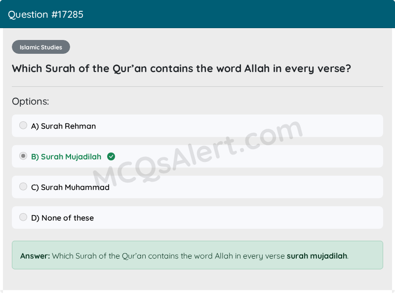 Question Screenshot