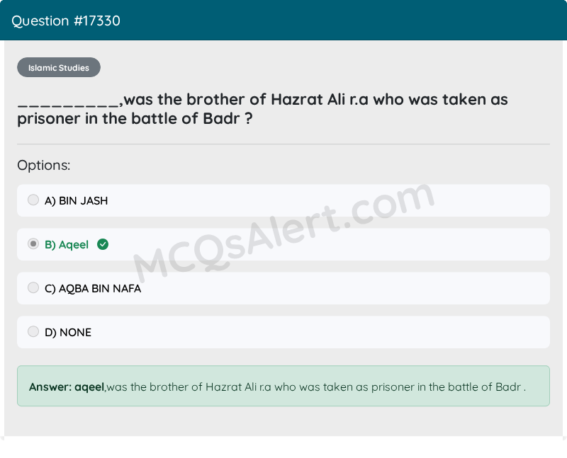Question Screenshot