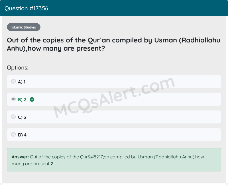 Question Screenshot