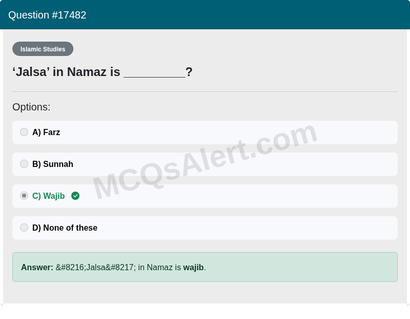 Question Screenshot
