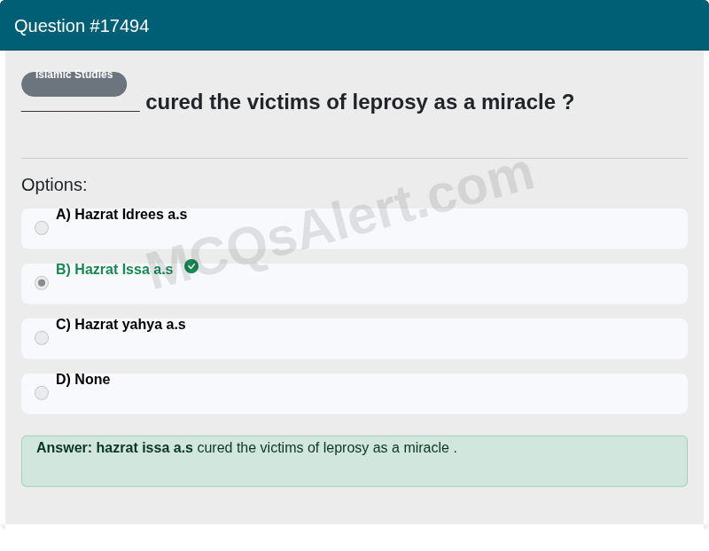 Question Screenshot