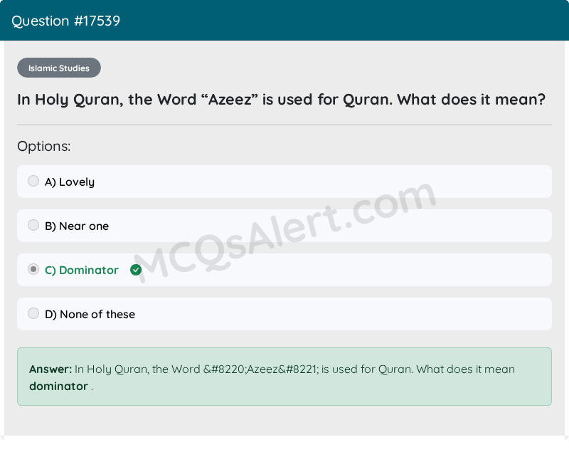 Question Screenshot