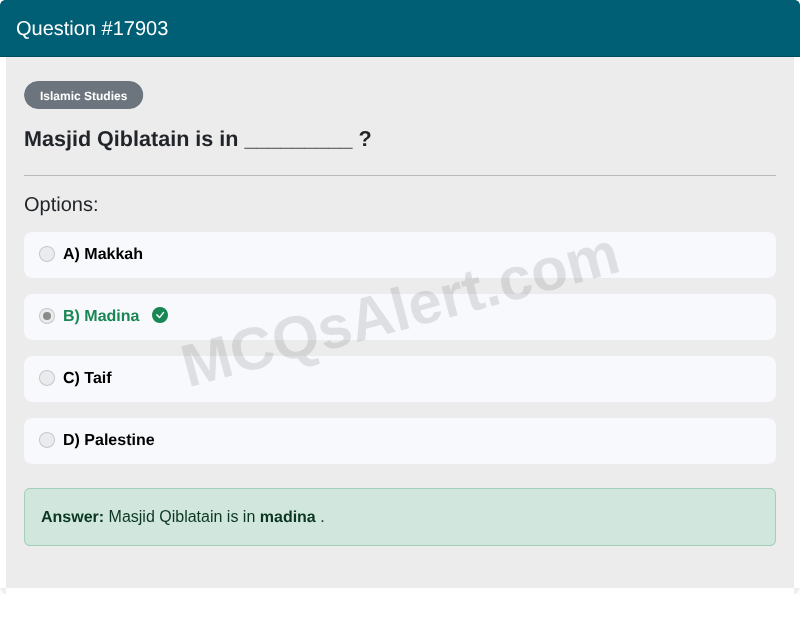 Question Screenshot