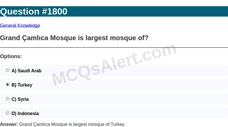 Question Screenshot