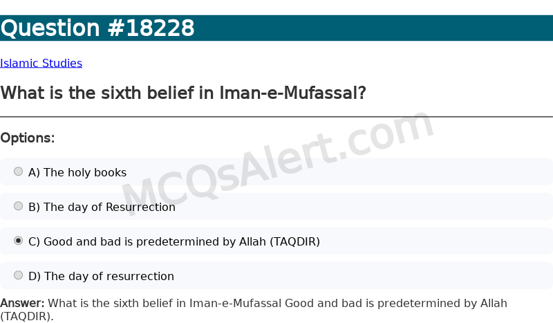 Question Screenshot