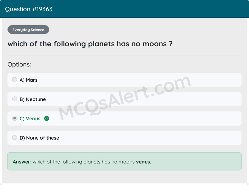 Question Screenshot