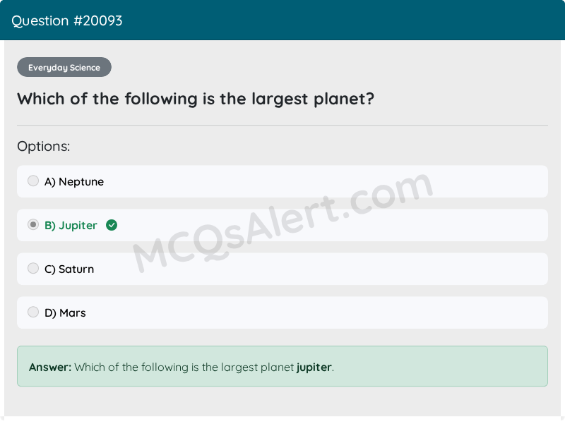 Question Screenshot