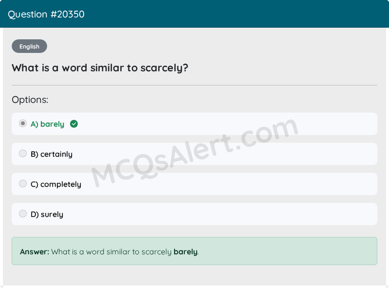 Question Screenshot