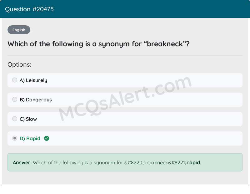 Question Screenshot