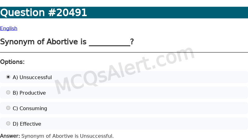 Question Screenshot